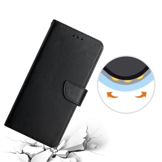 Flipové pouzdro Split Leather Wallet pro Realme C67, Split Leather Wallet, černé