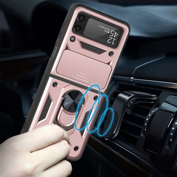Pouzdro pro Samsung Galaxy Z Flip 4 5G, CamShield Slide, růžové