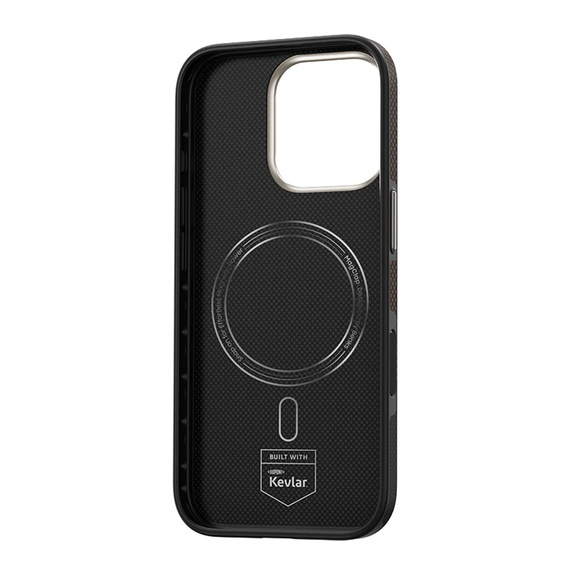 BENKS Kevlar Magnetic Armor Pro Prestige 600D Y065 pouzdro MagSafe s aktivním tlačítkem pro iPhone 16 Pro