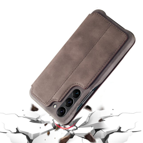 Klopové pouzdro pro Samsung Galaxy S23 Plus, ERBORD Retro, hnědé