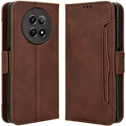 Klopové pouzdro pro Realme 12, Card Slot, hnědé