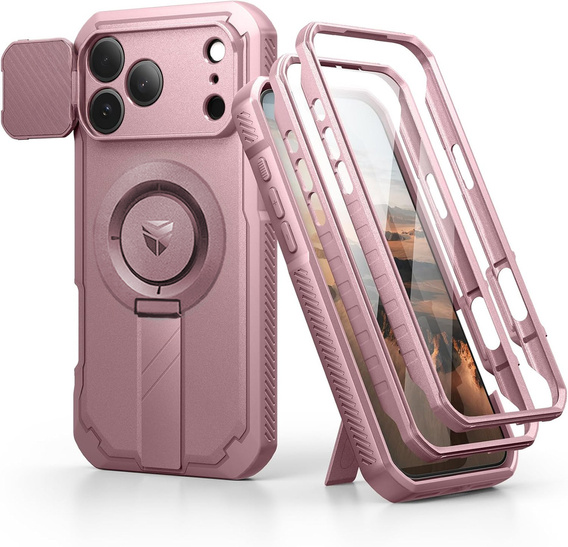 Pancéřové pouzdro Dexnor se stojánkem a spouští fotoaparátu, pro MagSafe pro iPhone 17 Pro Max