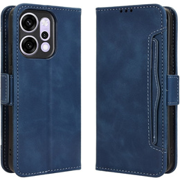 Klopové pouzdro pro Oppo Reno 14, slot na karty, peněženka, tmavě modré