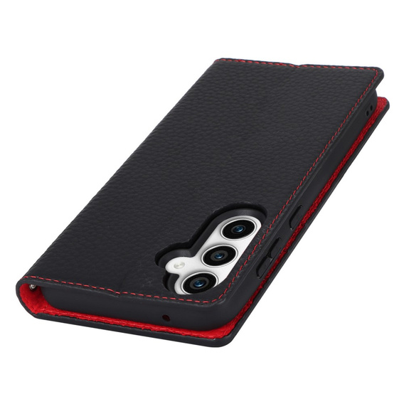 Klopové pouzdro pro Samsung Galaxy A25 5G, Litchi Skin Grain, černé