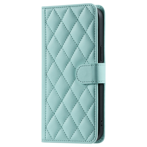 Pouzdro s klopou pro Samsung Galaxy S25 FE, Rhombus Crossbody Leather, zelené