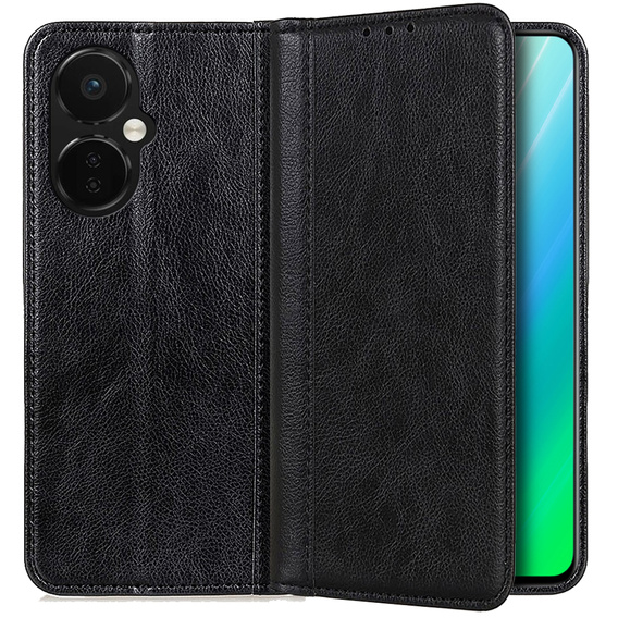 Pouzdro pro OnePlus Nord CE 3 Lite, Wallet Litchi Leather, černé