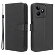 Klopové pouzdro pro Realme Note 50, Wallet Smart Magnet, černé