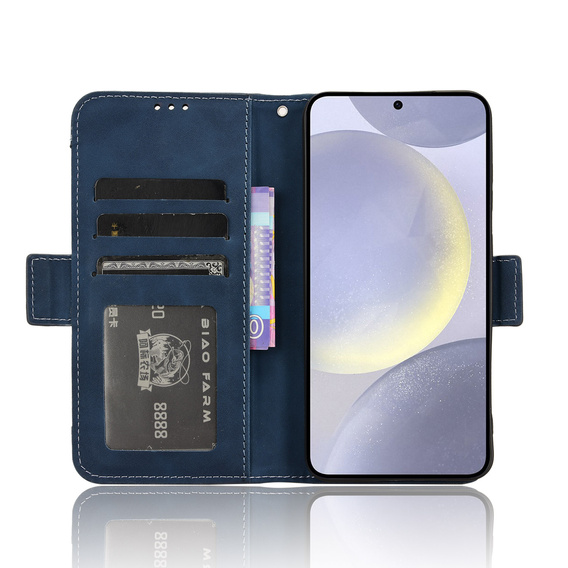 Klopové pouzdro pro Samsung Galaxy S25 FE, Card Slot, námořnicky modré