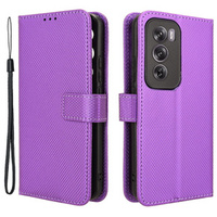 Klopové pouzdro pro Oppo Reno 12, Wallet Smart Magnet, fialové