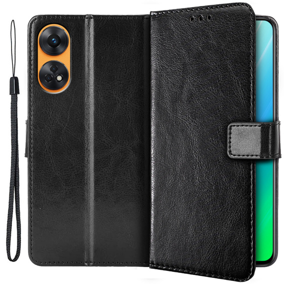 Klopové pouzdro pro Oppo Reno8 T, Wallet, černé