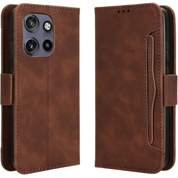 Klopové pouzdro pro Motorola Edge 50 Neo / Motorola ThinkPhone 25, Card Slot, hnědé