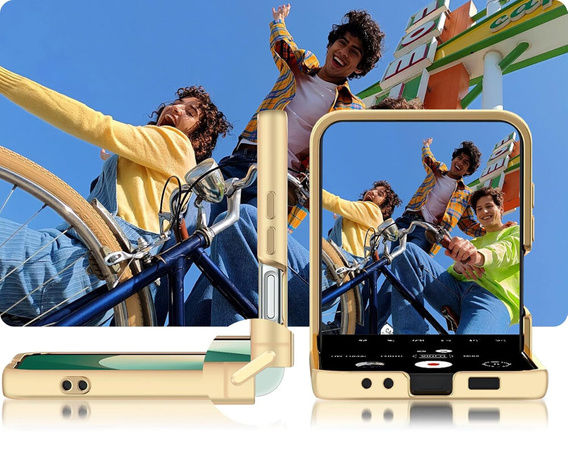 Pouzdro pro Samsung Galaxy Z Flip7 FE / Z Flip6, Electro Ring, zelené