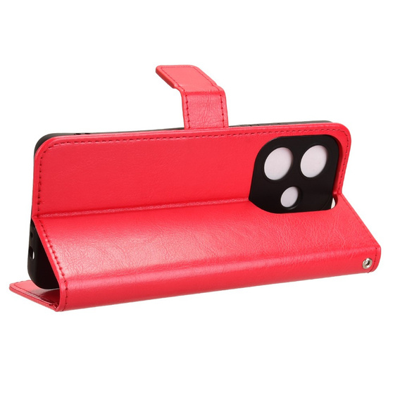 Klopové pouzdro pro Oppo A40 / Oppo A40m, Crazy Horse Wallet, červené