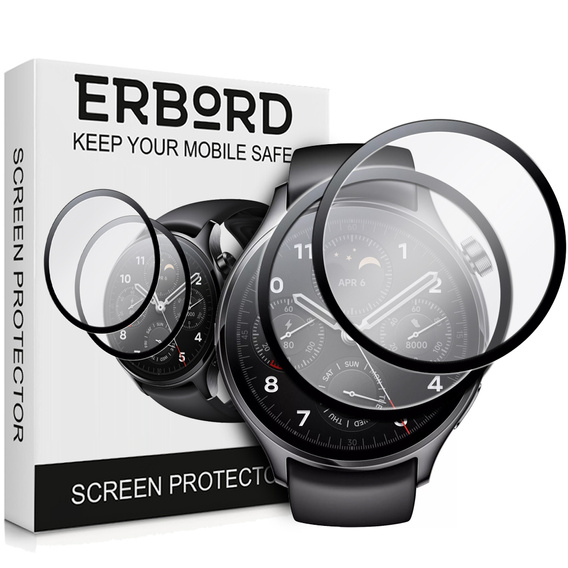 2x hybridní sklo ERBORD pro Xiaomi Watch S1 Pro