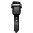 Kožený řemínek pro Apple Watch 1/2/3/4/5/6/7/8/SE/Ultra 42/44/45/49 mm, černý