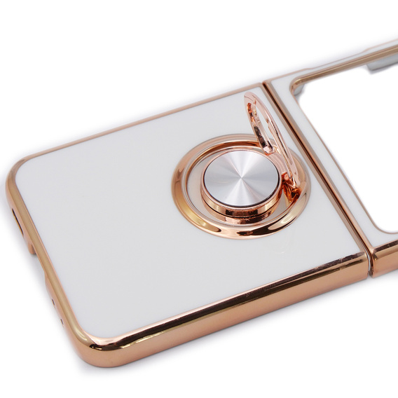 Pouzdro pro Samsung Galaxy Z Flip 5 5G, Electro Ring, bílé