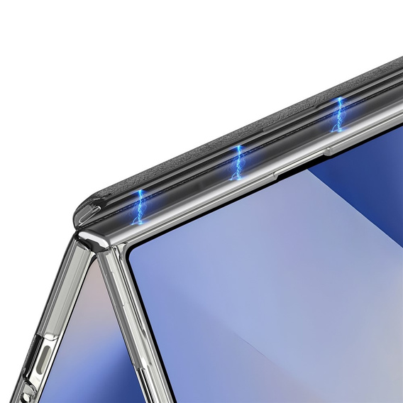 Pouzdro Dux Ducis Stex se stojánkem a tvrzeným sklem pro Samsung Galaxy Z Fold7 5G