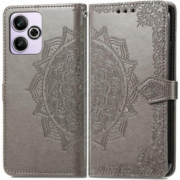 Klopové pouzdro pro Xiaomi Redmi 13, Mandala, šedé