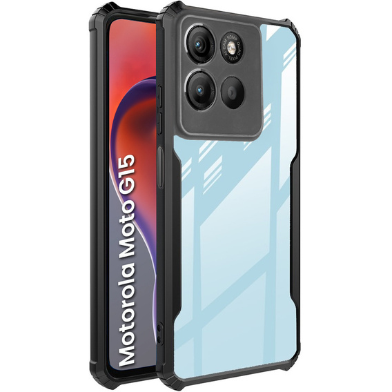 Pouzdro pro Motorola Moto G15 / Motorola Moto G15 Power, AntiDrop Hybrid, černé