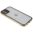 Magnetické pouzdro Dual Glass MagSafe pro iPhone 12, zlaté