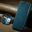 Pouzdro pro Samsung Galaxy A55, ERBORD Vintage peněženka s klopou, modré + sklo na displej