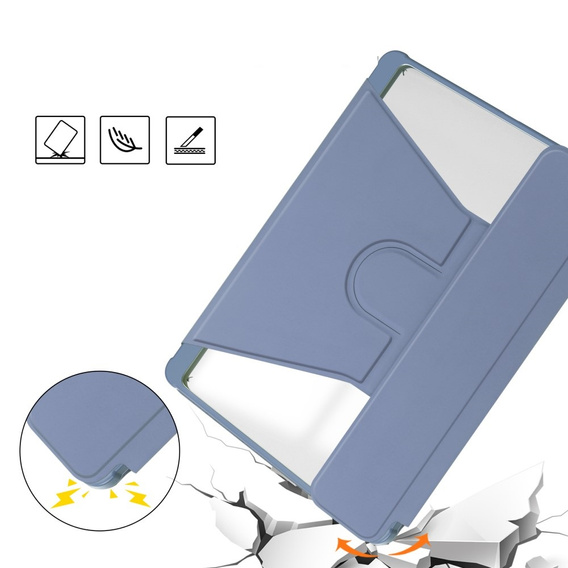 Pouzdro s klávesnicí pro Samsung Galaxy Tab S10 Lite / S10 FE / S9 FE, Rotary 360° Leather, fialové