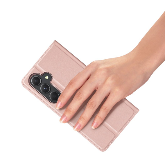Pouzdro Dux Ducis pro Samsung Galaxy A55 5G, Skinpro, růžové rose gold