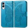 Klopové pouzdro pro Samsung Galaxy S25 Edge, Butterfly, modré