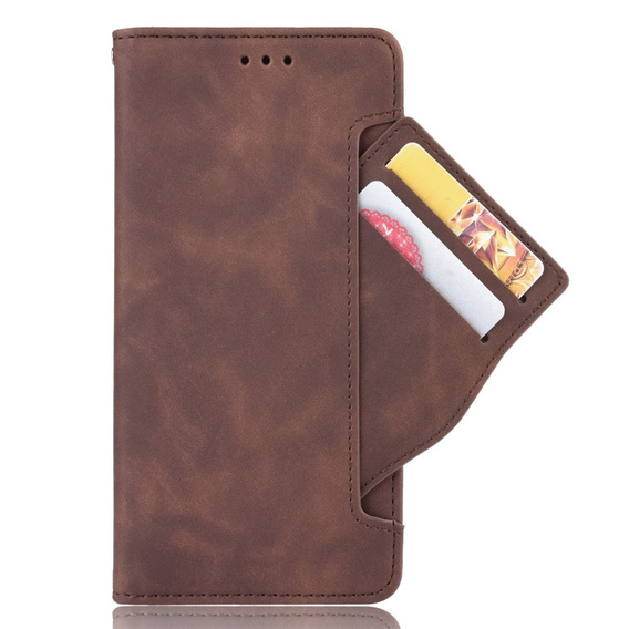 Klopové pouzdro pro Xiaomi Redmi Note 11 / 11S, Card Slot, hnědé