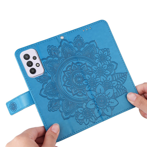 Klopové pouzdro pro Samsung Galaxy A33 5G, Mandala Flower, modré