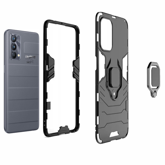 Pouzdro pro Realme GT Master Edition, Kickstand Ring, černé
