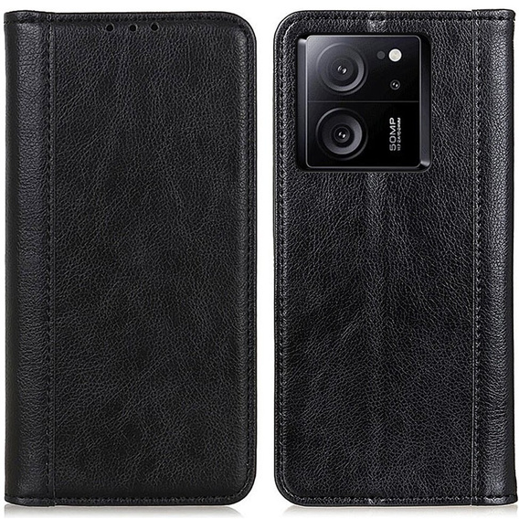 Pouzdro pro Xiaomi 13T / 13T Pro, Wallet Litchi Leather, černé