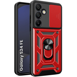 Pouzdro pro Samsung Galaxy S24 FE, CamShield Slide, červené