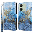 Klopové pouzdro pro Xiaomi Redmi 13C / Poco C65, Wallet, Marble modré