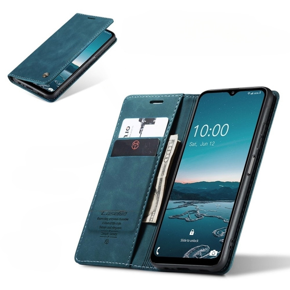 Pouzdro CASEME pro Samsung Galaxy M33 5G, Leather Wallet Case, modré