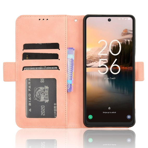 Klopové pouzdro pro TCL 40 NxtPaper, Card Slot, růžové