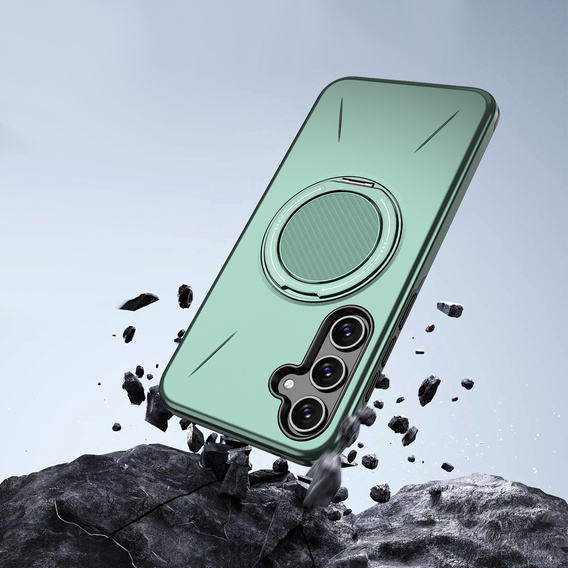 Pouzdro s podstavcem MagSafe pro Samsung Galaxy A57 5G, zelené