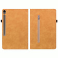Pouzdro pro Samsung Galaxy Tab S10 Lite / S10 FE / S9 FE, Wallet Pen Slot, žlutý