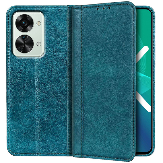 Flipové pouzdro pro OnePlus Nord 2T 5G, Split Leather, zelené
