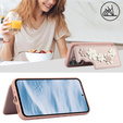 Pouzdro pro Samsung Galaxy A55 5G, Leather Flower Card Slot, růžové
