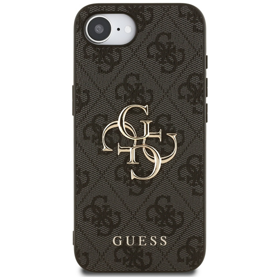 Pouzdro GUESS pro iPhone 16E, 4G Big Metal Logo, černé