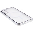 Magnetické pouzdro Dual Glass MagSafe pro Samsung Galaxy S22 Plus, stříbrné