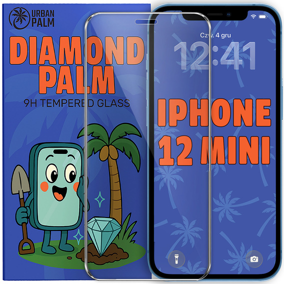 Tvrzené sklo Diamond Palm pro iPhone 12 Mini