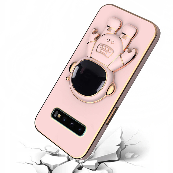 Pouzdro pro Samsung Galaxy S10, Astronaut, růžové rose gold