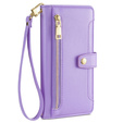 Klopové pouzdro pro Realme 11 Pro 5G / Pro+ 5G, Wallet Zipper Pocket, fialové