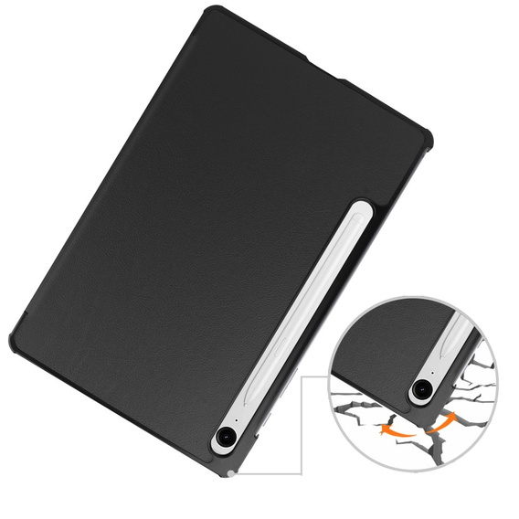 Pouzdro pro Samsung Galaxy Tab S9 FE, trojité, černé