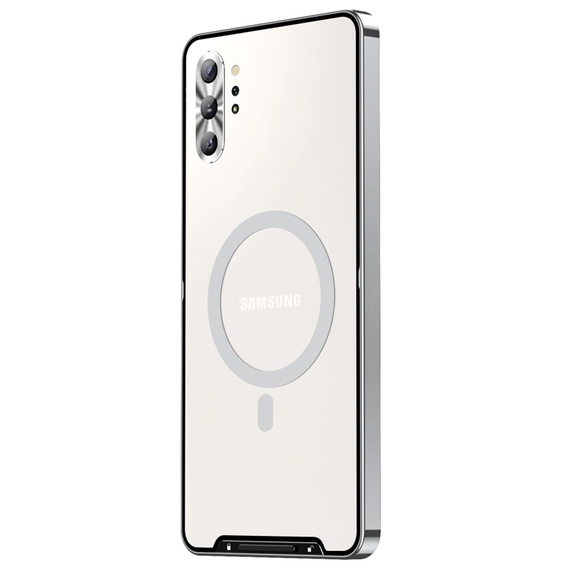 Ochranné pouzdro na fotoaparát pro Samsung Galaxy Note 10+ Plus, CamShield MagSafe, průhledná / stříbrná