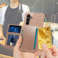 Pouzdro pro Samsung Galaxy S23 FE, Card Holder Kickstand, růžové