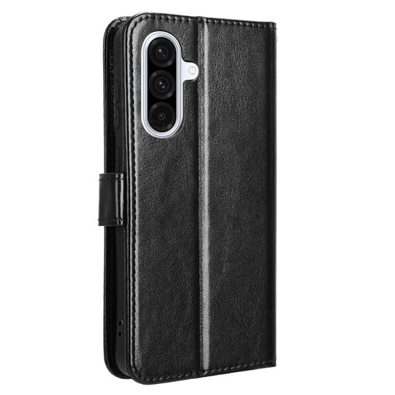 Klopové pouzdro pro Samsung Galaxy A36, Crazy Horse Wallet, černé