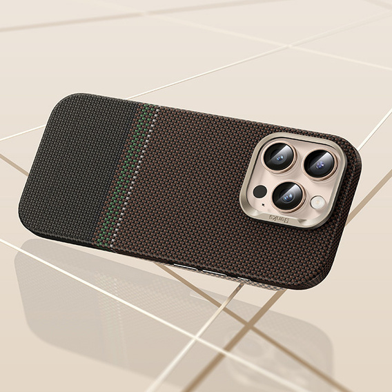 BENKS Kevlar Magnetic Armor Pro Prestige 600D Y065 pouzdro MagSafe s aktivním tlačítkem pro iPhone 16 Pro